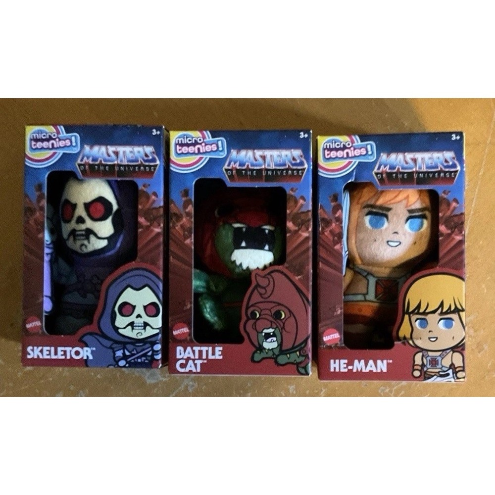 Micro Teenies HE-MAN, Skeletor, Battle Cat Masters of the‎ Universe Lot of 3